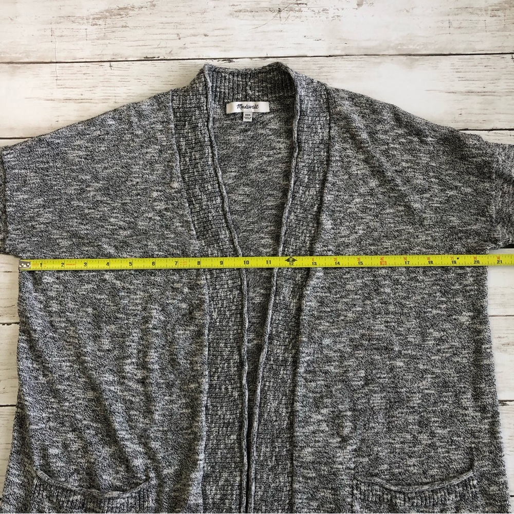 MADEWELL Women’s Heathered Grey Cardigan Knit Sweater Sz XXS - Picture 10 of 13